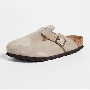 Birkenstock ‘Boston’ Suede In Taupe, EU 38/US 7-7.5